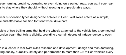 Twist Axle